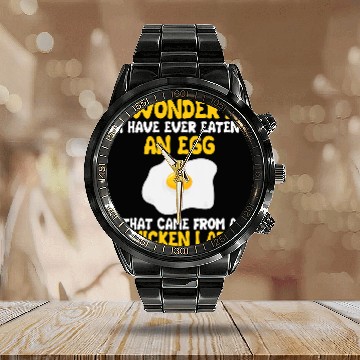 Discover Chicken Pet Funny Fried Egg And Chicken Lover Quote Eggs Costume Baseball Tees Calendar Steel Band Watch