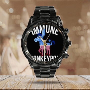Discover Donkey Pet Immune to Donkey Pox Baseball Tees Calendar Steel Band Watch