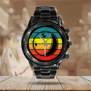 Discover Sport Bowling Retro Bowling Bowler vintages Graphic 1 Baseball Tees Calendar Steel Band Watch