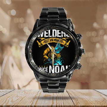 Discover Welder Job Arc Makers Since Noah Funny Christian Welding Zip Calendar Steel Band Watch