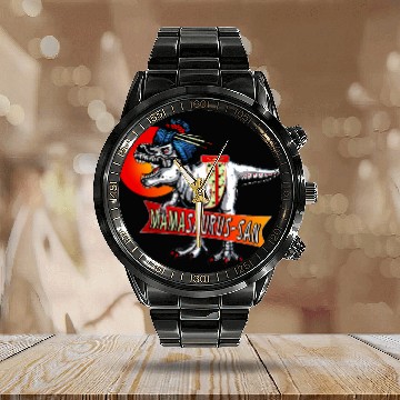 Discover Dinosaur Pet Mamasaurus San T rexs Dinosaur Funny Asian Mamasaurus Baseball Tees Calendar Steel Band Watch
