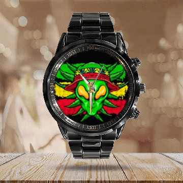 Discover Aliens UFO Can Do Reggae Culture Tradition Reggae Calendar Steel Band Watch