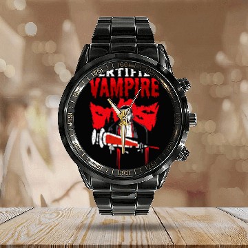 Discover nurses Job Certified Nursing Assistant CNA Vampire Costume Phlebotomist Calendar Steel Band Watch