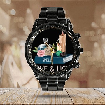 Discover Book Fun Wicca Gift White Magic Calendar Steel Band Watch White Witch Pagan Spell Book Jade Baseball Tees