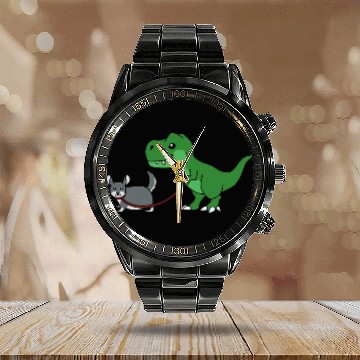 Discover Dinosaur Pet Tyrannosaurus rexs Chinchirappet Calendar Steel Band Watch