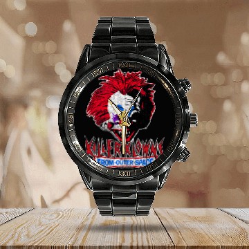 Discover Killer Klowns From Outer Space Rough Clown Calendar Steel Band Watch