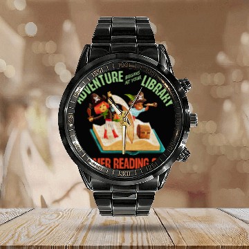 Discover Book Fun Adventure Begins At Your Library Summer Reading Program 04 04 Zip Calendar Steel Band Watch