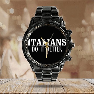 Discover Italians Do It Better Unisex Calendar Steel Band Watch, Fashionable Calendar Steel Band Watch