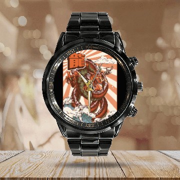 Discover Dragon Pet Kaiju Dragon Japanese Monster Calendar Steel Band Watch