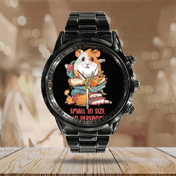 Discover Hamster Pet Small In Size Big In Personality Hamster Lover 01 Baseball Tees Calendar Steel Band Watch
