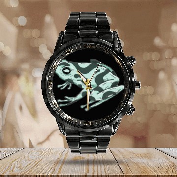 Discover Frog Pet Colour Frog Tree Climber Frog Funny Arrow Poison Frog 11 Calendar Steel Band Watch