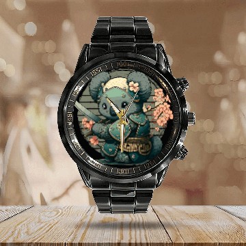 Discover Koala Pet Samurai Koala Warrior Japanese Ninja Koala Kawaii23 12 Baseball Tees Calendar Steel Band Watch