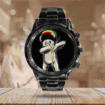 Discover Koala Pet Funny Cute Reggae Short Sleeve Animal 1 Calendar Steel Band Watch
