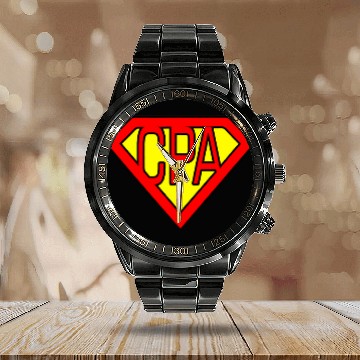 Discover Accountant Job CPA Accountant Superhero Calendar Steel Band Watch