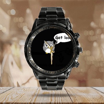 Discover Irritable owl syndrome 3D Calendar Steel Band Watch