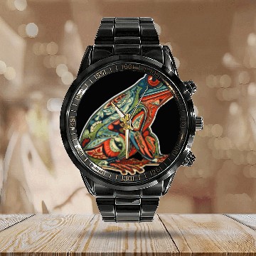 Discover Frog Pet Frog Native American Indian Style Art Pacific Northwest 07 Calendar Steel Band Watch