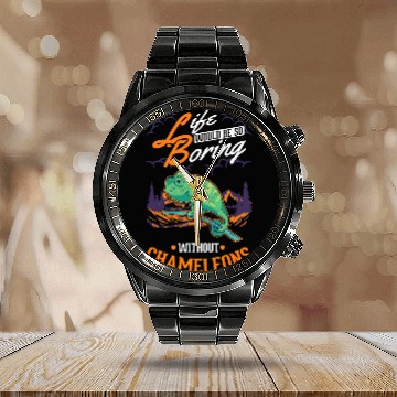 Discover Chameleon Pet Life would be so boring without Chameleons4 5 Zip Calendar Steel Band Watch