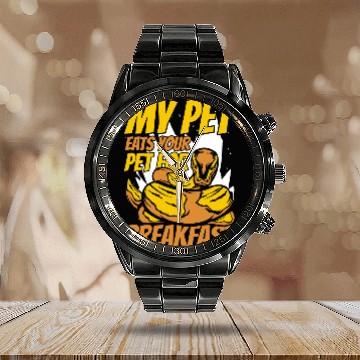 Discover Python Pet My Pet Eats Your Pet For Breakfast Banana Ball Python Calendar Steel Band Watch