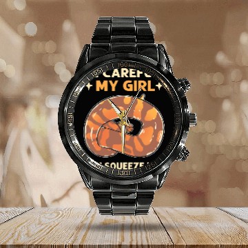Discover Python Pet My Girl Can Squeeze You Herpetologists Banana Ball Python Calendar Steel Band Watch