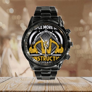 Discover Excavator Fun Couple More Days Construction Funny Quote Excavator Worker Baseball Tees Calendar Steel Band Watch
