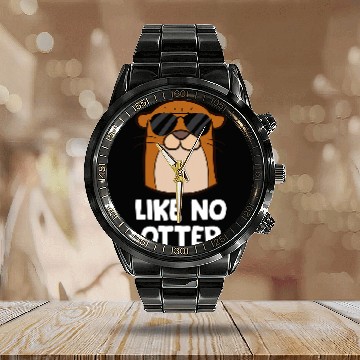 Discover Otter Pet Like No Otter Funny Sea Otter 7 Baseball Tees Calendar Steel Band Watch