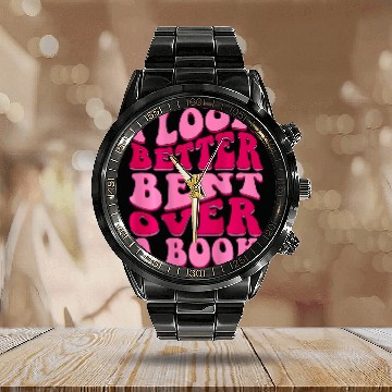 Discover Book Fun I Look Better Bent Over A Baseball Tees Calendar Steel Band Watch