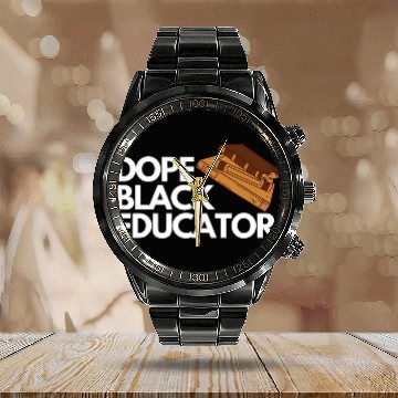 Discover Book Fun Dope Black Melanin Teachers Matter For Educators Book Lovers Calendar Steel Band Watch