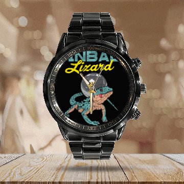 Discover Komodo Pet Pinball Lizard Calendar Steel Band Watch