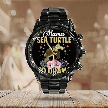 Discover Turtle Pet Mama Sea Turtle Needs No DramaFunny amp Cute Mommy208 Calendar Steel Band Watch