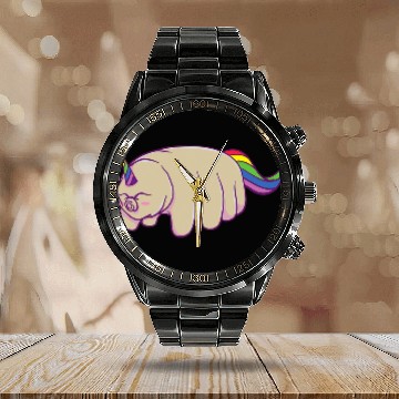 Discover Unicorn Pet Tardigrade Unicorn Microbiologist Calendar Steel Band Watch