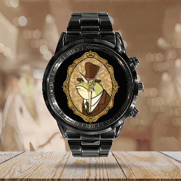 Discover Frog Pet Cottagecore Aesthetic Baroque Period Frog Toad Goblincore Calendar Steel Band Watch