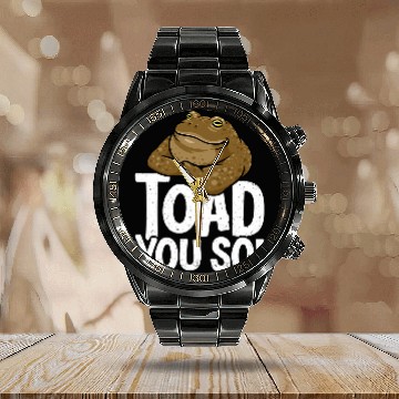 Discover Frog Pet Funny Toad Pun Cute Toad Toad Art Toad You So Frog Toad Calendar Steel Band Watch