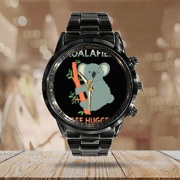 Discover Koala Pet Im A Koalafied Tree Hugger Small Animal Koala Zip Calendar Steel Band Watch