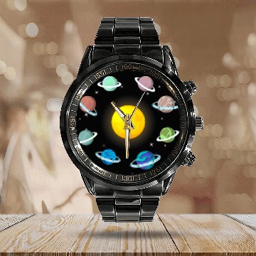 Discover Astronaut Job Planets Astronaut Outer Space Galaxy Universe Astronomy Calendar Steel Band Watch
