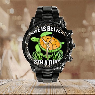 Discover Turtle Pet Life Is Better With A Turtle Sea Turtle Apparel Calendar Steel Band Watch