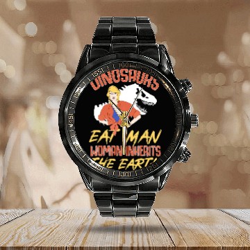 Discover Dinosaur Pet Solid Liquid Gas TRex Dino Fossil Back to School Baseball Tees Calendar Steel Band Watch