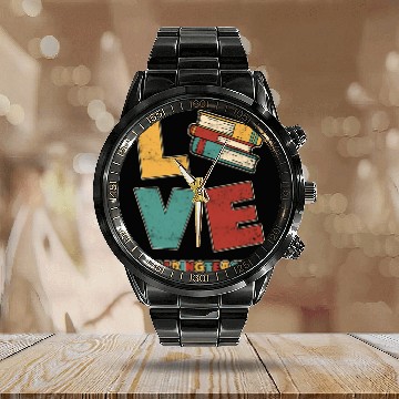 Discover Book Fun Love English Books Reading Teacher Bookworm Baseball Tees Calendar Steel Band Watch