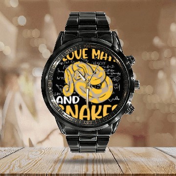 Discover Python Pet Reptile Python Serpent School I Love Math And Snakes Calendar Steel Band Watch