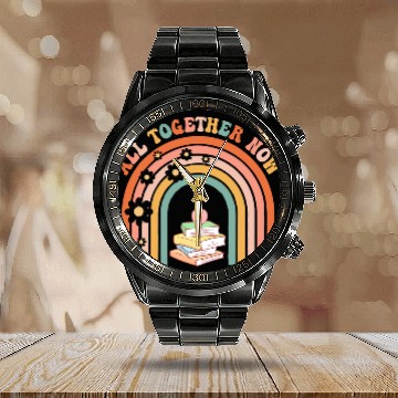 Discover Book Fun All Together Now Summer Reading Rainbow Book Lover 16 Calendar Steel Band Watch