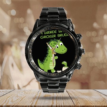 Discover Dinosaur Pet Childrens Kids Big Brother Gift Idea Calendar Steel Band Watch