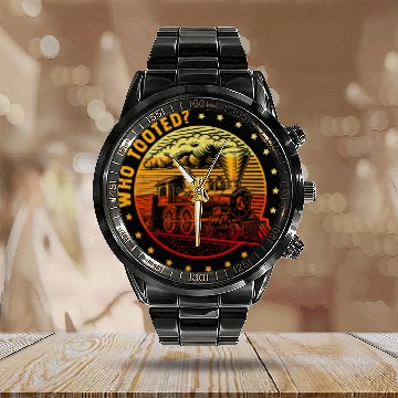 Discover Steam Locomotive Model Train Railway Railroad Collector Baseball Tees Calendar Steel Band Watch