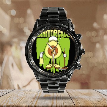 Discover Janitorcado 2Caretaker Cleaner School Custodian Janitor Zip Calendar Steel Band Watch