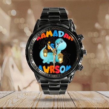 Discover Dinosaur Pet Ramadan Is Rawrsome Ramadan Mubarak Baseball Tees Calendar Steel Band Watch