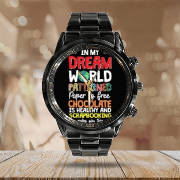 Discover Book Fun Scrapbooking Hobbyist Scrapbook Dream Patterned Paper Calendar Steel Band Watch