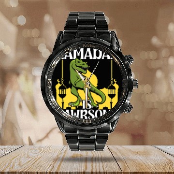 Discover Dinosaur Pet Ramadan Is Rawrsome Dinosaur vintages Mubarak Calendar Steel Band Watch