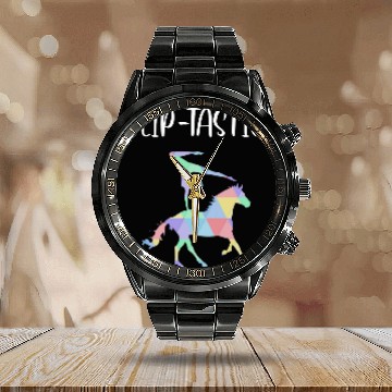 Discover Horse Pet FlipTastic Equestrian Vaulting Horse Vaulting 1 Calendar Steel Band Watch