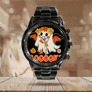 Discover Book Fun Funny Booooks ghosts Reading Book Lover Happy Halloween Day Baseball Tees Calendar Steel Band Watch