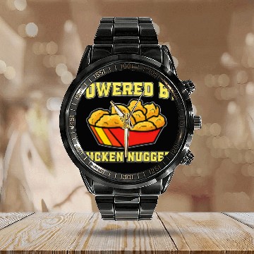Discover Chicken Pet Great Chicken Nuggets Design For Nugget Lover Calendar Steel Band Watch