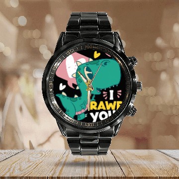 Discover Dinosaur Pet I Rawr You Cute Dinosaur For Kids Baseball Tees Calendar Steel Band Watch