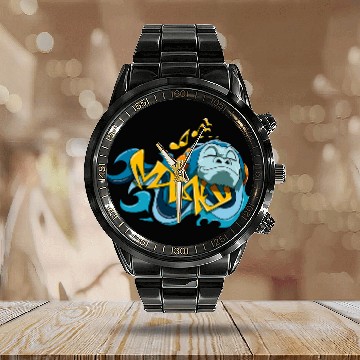 Discover Gorilla Pet Street art Gorilla music Zip Calendar Steel Band Watch